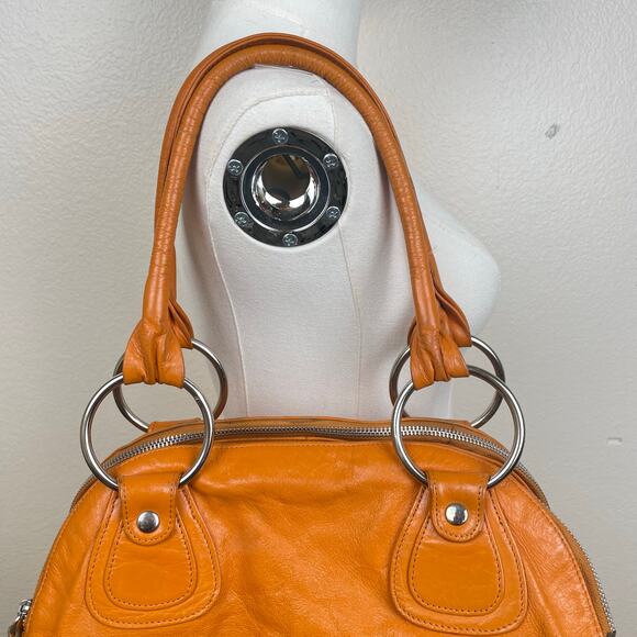 Latico Womens Bag Genuine Leather Orange Oversized Slouchy Hobo Shoulder Boho - Picture 12 of 16